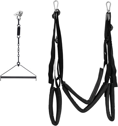 Adult Sex Swing, Heavy Duty Spinning Indoor Hang Swing with Adjustable Straps Paint Stand Swing Hangers for Couple Flirting Play