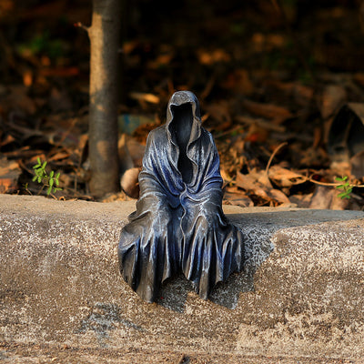 Black Robe Mysterious Ghost Ornament Gothic Garden Ornament Black Robe Mysterious Ghost Ornament Gothic Garden Ornament Home Decor