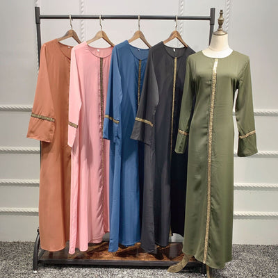 Modest Women Ramadan Dress Islamic Muslim Abaya Kaftan Casual Robe