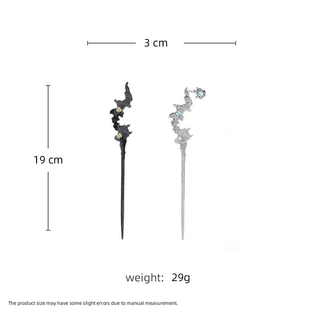 Lunar Eclipse Hairpin Alloy Moonlight Opal Hairpin