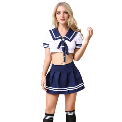 Hot Schoolgirl Outfit Lingerie School Girl Costume With Socks