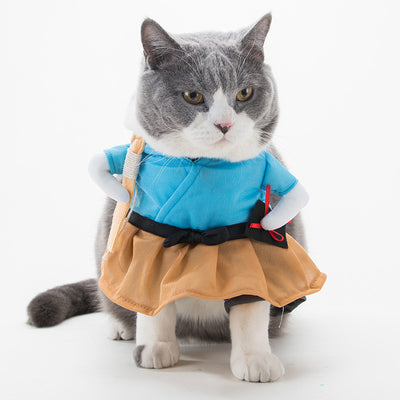 Pets Cat Puppy Funny Cosplay Samurai-2 Pet Costume