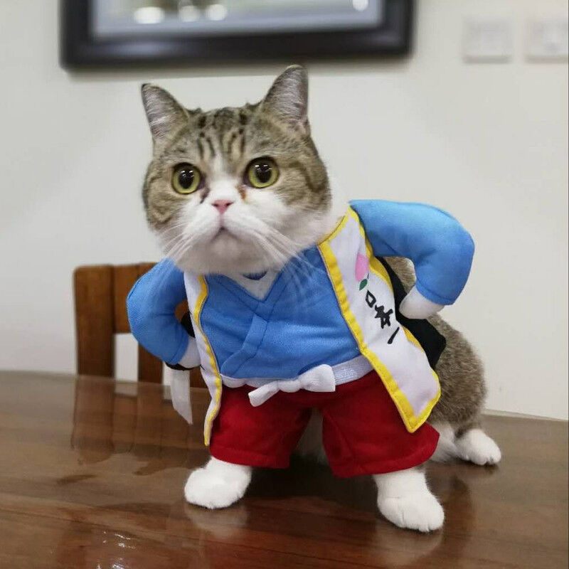 Pets Cat Puppy Funny Cosplay Samurai-1 Pet Costume