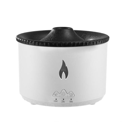New Flame Aroma Diffuser Creative Volcano Aromatherapy Humidifier Household Mist Essential Oil Automatic Aerosol Dispenser Ultrasonic Aroma Diffuser