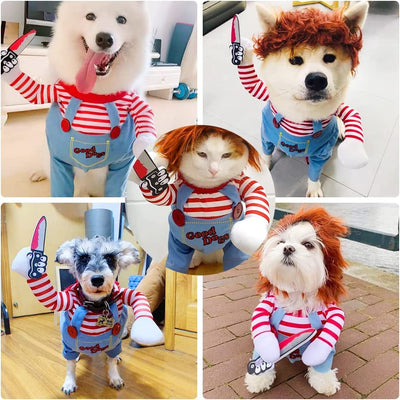 Pets Cat Puppy Funny Cosplay Deadly Doll Pet Costume