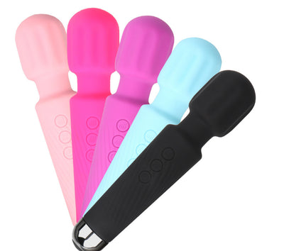 Waterproof Rechargeable Vibrator Wand - 20 Patterns & 8 Speeds - Clit Vibrator | Personal Wand Massager | Quiet & Small Female Adult Toys